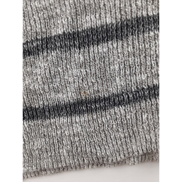 Free People Womens Gray Stripe Oversized Tunic Sweater Slit Boho Casual XS - Picture 11 of 13